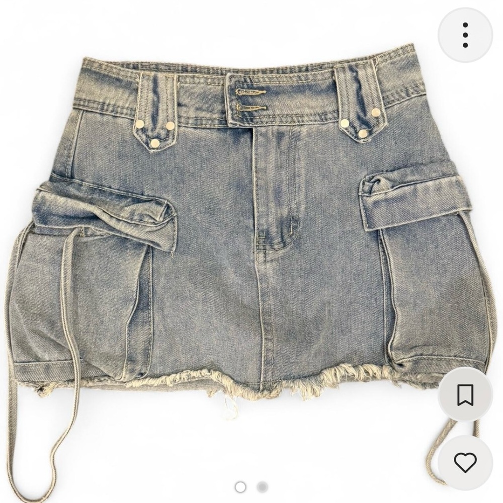 Micas Denim Cargo Skirt